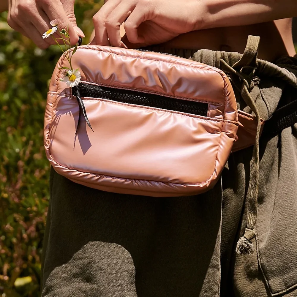 Free People Iridescent Bum Bag in  Desert Rose - Picture 5 of 6